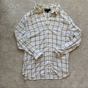 Banana Republic Window Pane Blouse